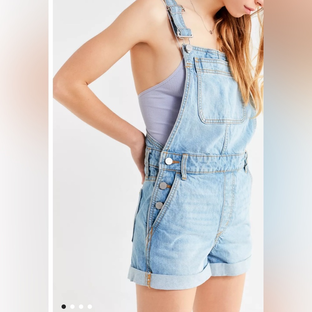Urban Outfitters BDG Linda Denim Shortall Overall Lightwash, Cuffed size 28